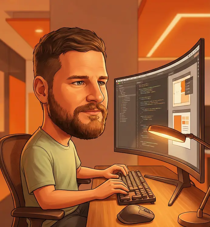 Modern workspace with computer